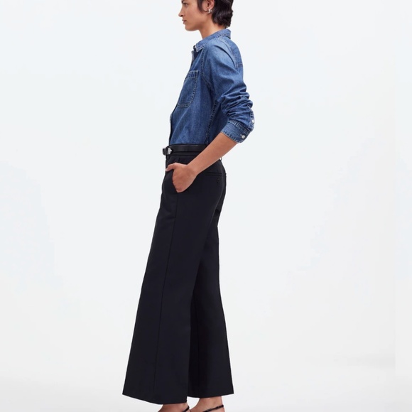 Madewell Black Flare Pants Professional Wear - Picture 3 of 8